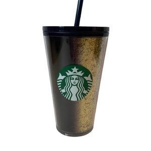 NWT. Starbucks Navy Blue and Gold Glitter Tumbler